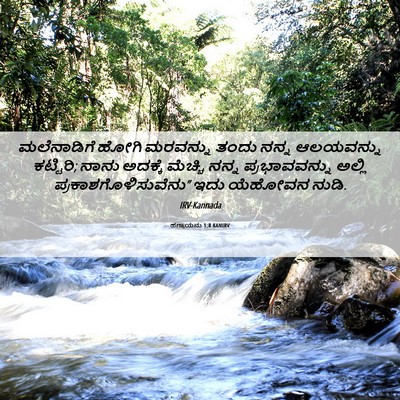 Picture 06 - ಹಗ್ಗಾಯನು 1:8 KANIRV - ಮಲೆನಾಡಿಗೆ ಹೋಗಿ - Bible Verse Picture