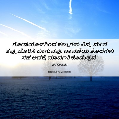 Picture 06 - ಹಬಕ್ಕೂಕನು 2:11 KANIRV - ಗೋಡೆಯೊಳಗಿಂದ - Bible Verse Picture