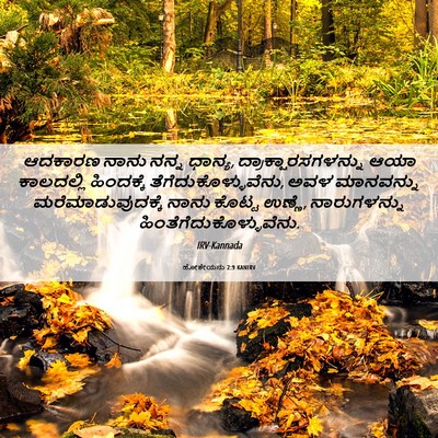 Picture 06 - ಹೋಶೇಯನು 2:9 KANIRV - ಆದಕಾರಣ ನಾನು ನನ್ನ - Bible Verse Picture