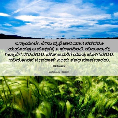 Picture 06 - ಹೋಶೇಯನು 4:15 KANIRV - ಇಸ್ರಾಯೇಲೇ, ನೀನು - Bible Verse Picture