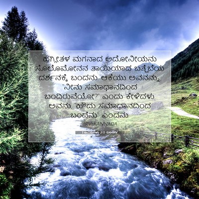 Picture 07 - 1 ಅರಸುಗಳು 2:13 KANIRV - ಹಗ್ಗೀತಳ ಮಗನಾದ - Bible Verse Picture