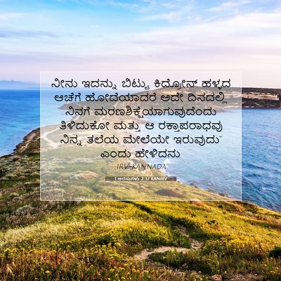 Picture 07 - 1 ಅರಸುಗಳು 2:37 KANIRV - ನೀನು ಇದನ್ನು - Bible Verse Picture