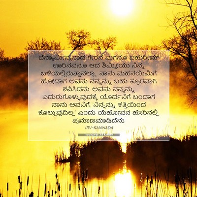 Picture 07 - 1 ಅರಸುಗಳು 2:8 KANIRV - ಬೆನ್ಯಾಮೀನ್ಯನಾದ - Bible Verse Picture