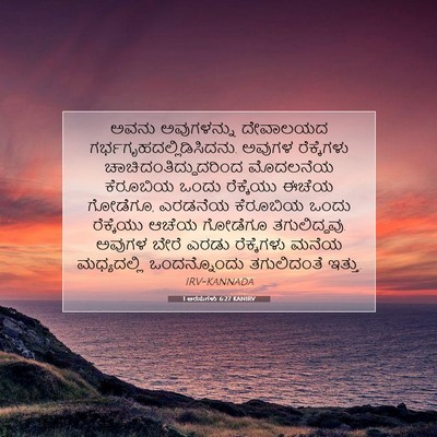 Picture 07 - 1 ಅರಸುಗಳು 6:27 KANIRV - ಅವನು ಅವುಗಳನ್ನು - Bible Verse Picture