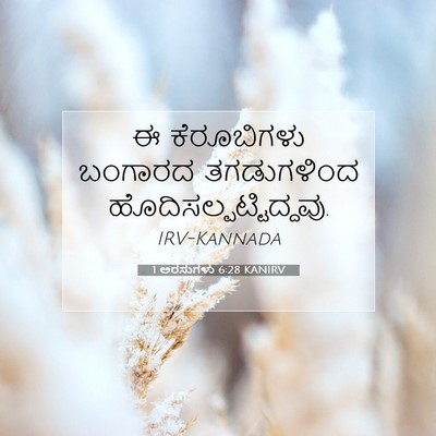 Picture 07 - 1 ಅರಸುಗಳು 6:28 KANIRV - ಈ ಕೆರೂಬಿಗಳು - Bible Verse Picture