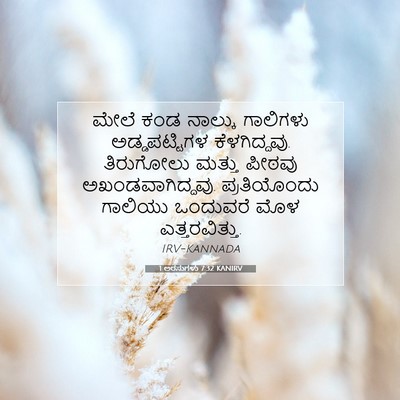Picture 07 - 1 ಅರಸುಗಳು 7:32 KANIRV - ಮೇಲೆ ಕಂಡ ನಾಲ್ಕು - Bible Verse Picture