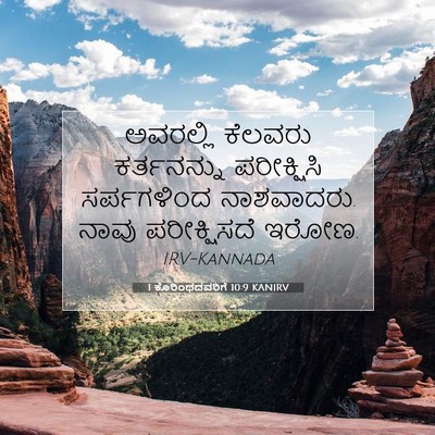 Picture 07 - 1 ಕೊರಿಂಥದವರಿಗೆ 10:9 KANIRV - ಅವರಲ್ಲಿ ಕೆಲವರು - Bible Verse Picture