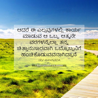 Picture 07 - 1 ಕೊರಿಂಥದವರಿಗೆ 12:11 KANIRV - ಆದರೆ ಈ - Bible Verse Picture