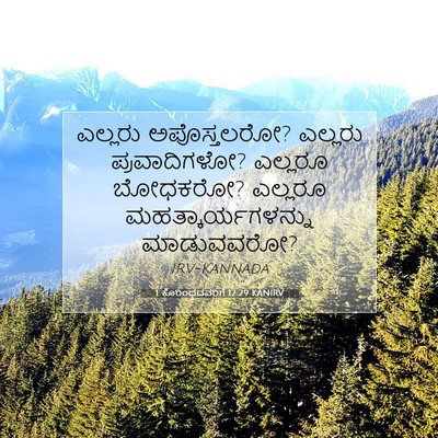 Picture 07 - 1 ಕೊರಿಂಥದವರಿಗೆ 12:29 KANIRV - ಎಲ್ಲರು ಅಪೊಸ್ತಲರೋ? - Bible Verse Picture