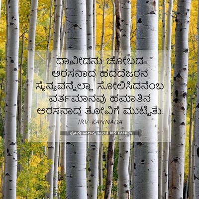 Picture 07 - 1 ಪೂರ್ವಕಾಲವೃತ್ತಾಂತ 18:9 KANIRV - ದಾವೀದನು ಚೋಬದ - Bible Verse Picture
