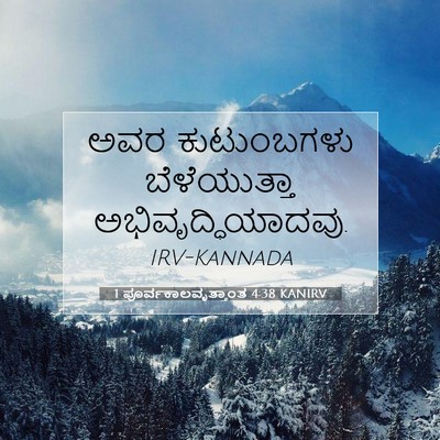 Picture 07 - 1 ಪೂರ್ವಕಾಲವೃತ್ತಾಂತ 4:38 KANIRV - ಅವರ ಕುಟುಂಬಗಳು - Bible Verse Picture