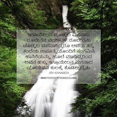 Picture 07 - 1 ಪೂರ್ವಕಾಲವೃತ್ತಾಂತ 5:1 KANIRV - ಇಸ್ರಾಯೇಲನ ಚೊಚ್ಚಲ - Bible Verse Picture