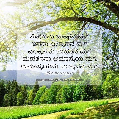 Picture 07 - 1 ಪೂರ್ವಕಾಲವೃತ್ತಾಂತ 6:35 KANIRV - ತೋಹನು ಚೂಫನ ಮಗ, ಇವನು - Bible Verse Picture