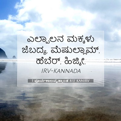 Picture 07 - 1 ಪೂರ್ವಕಾಲವೃತ್ತಾಂತ 8:17 KANIRV - ಎಲ್ಪಾಲನ ಮಕ್ಕಳು - Bible Verse Picture