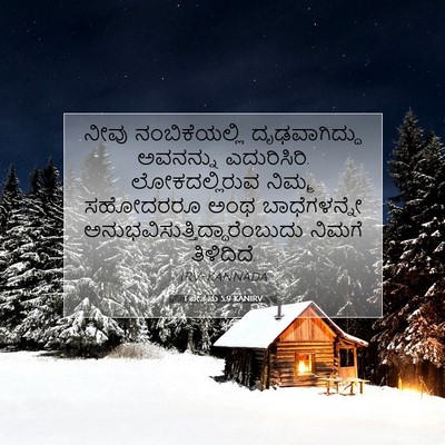 Picture 07 - 1 ಪೇತ್ರನು 5:9 KANIRV - ನೀವು ನಂಬಿಕೆಯಲ್ಲಿ - Bible Verse Picture