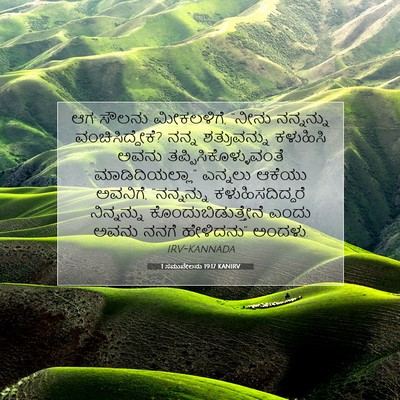 Picture 07 - 1 ಸಮುವೇಲನು 19:17 KANIRV - ಆಗ ಸೌಲನು ಮೀಕಲಳಿಗೆ, - Bible Verse Picture