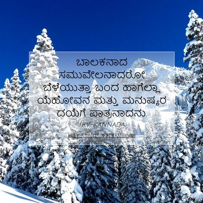 Picture 07 - 1 ಸಮುವೇಲನು 2:26 KANIRV - ಬಾಲಕನಾದ - Bible Verse Picture