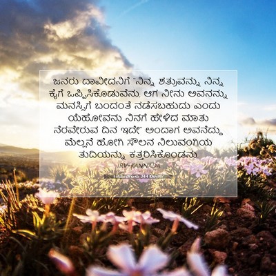 Picture 07 - 1 ಸಮುವೇಲನು 24:4 KANIRV - ಜನರು ದಾವೀದನಿಗೆ - Bible Verse Picture