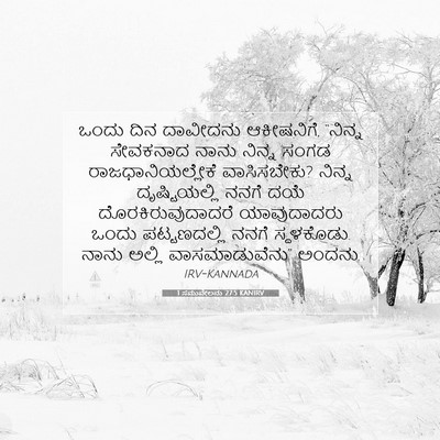 Picture 07 - 1 ಸಮುವೇಲನು 27:5 KANIRV - ಒಂದು ದಿನ ದಾವೀದನು - Bible Verse Picture