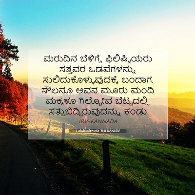 Picture 07 - 1 ಸಮುವೇಲನು 31:8 KANIRV - ಮರುದಿನ ಬೆಳಿಗ್ಗೆ - Bible Verse Picture