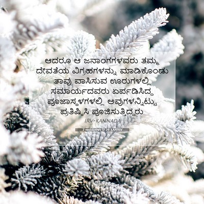 Picture 07 - 2 ಅರಸುಗಳು 17:29 KANIRV - ಆದರೂ ಆ ಜನಾಂಗಗಳವರು - Bible Verse Picture
