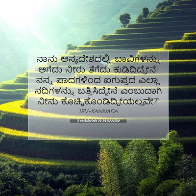 Picture 07 - 2 ಅರಸುಗಳು 19:24 KANIRV - ನಾನು ಅನ್ಯದೇಶದಲ್ಲಿ - Bible Verse Picture