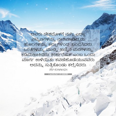 Picture 07 - 2 ಅರಸುಗಳು 3:25 KANIRV - ಅವರು ದೇಶದೊಳಗೆ - Bible Verse Picture