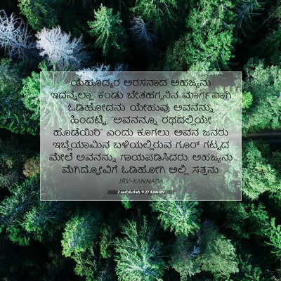 Picture 07 - 2 ಅರಸುಗಳು 9:27 KANIRV - ಯೆಹೂದ್ಯರ ಅರಸನಾದ - Bible Verse Picture