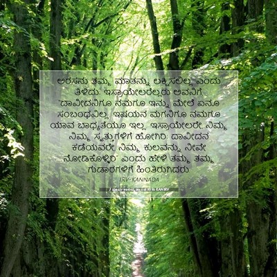 Picture 07 - 2 ಪೂರ್ವಕಾಲವೃತ್ತಾಂತ 10:16 KANIRV - ಅರಸನು ತಮ್ಮ - Bible Verse Picture