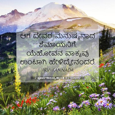 Picture 07 - 2 ಪೂರ್ವಕಾಲವೃತ್ತಾಂತ 11:2 KANIRV - ಆಗ ದೇವರ ಮನುಷ್ಯನಾದ - Bible Verse Picture