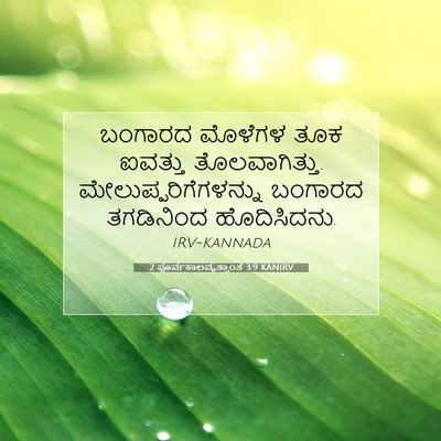 Picture 07 - 2 ಪೂರ್ವಕಾಲವೃತ್ತಾಂತ 3:9 KANIRV - ಬಂಗಾರದ ಮೊಳೆಗಳ ತೂಕ - Bible Verse Picture
