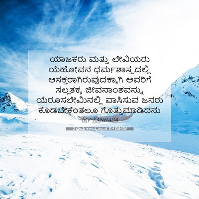 Picture 07 - 2 ಪೂರ್ವಕಾಲವೃತ್ತಾಂತ 31:4 KANIRV - ಯಾಜಕರು ಮತ್ತು - Bible Verse Picture