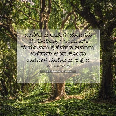 Picture 07 - 2 ಸಮುವೇಲನು 12:22 KANIRV - ದಾವೀದನು ಅವರಿಗೆ, - Bible Verse Picture