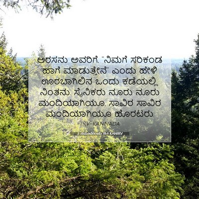 Picture 07 - 2 ಸಮುವೇಲನು 18:4 KANIRV - ಅರಸನು ಅವರಿಗೆ, - Bible Verse Picture