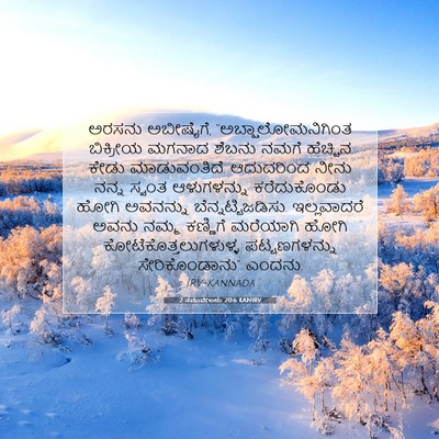 Picture 07 - 2 ಸಮುವೇಲನು 20:6 KANIRV - ಅರಸನು ಅಬೀಷೈಗೆ, - Bible Verse Picture