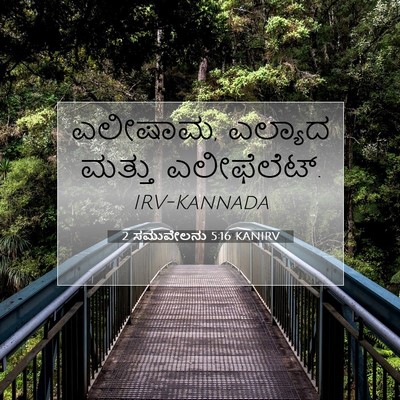 Picture 07 - 2 ಸಮುವೇಲನು 5:16 KANIRV - ಎಲೀಷಾಮ, ಎಲ್ಯಾದ - Bible Verse Picture