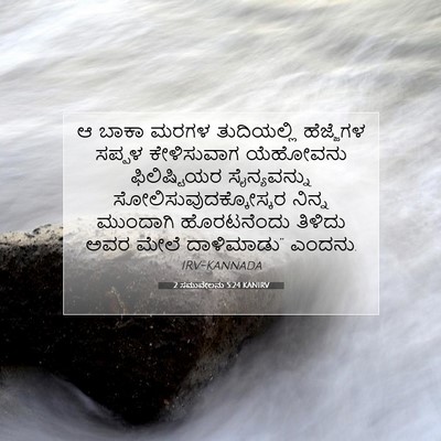Picture 07 - 2 ಸಮುವೇಲನು 5:24 KANIRV - ಆ ಬಾಕಾ ಮರಗಳ - Bible Verse Picture