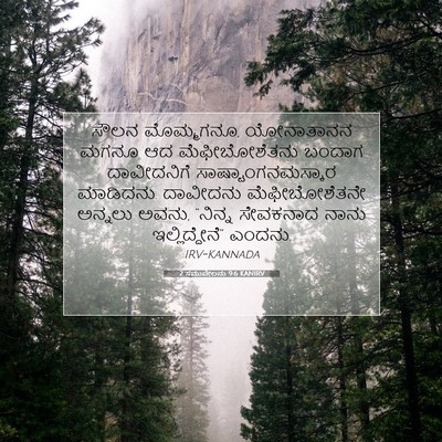 Picture 07 - 2 ಸಮುವೇಲನು 9:6 KANIRV - ಸೌಲನ ಮೊಮ್ಮಗನೂ, - Bible Verse Picture