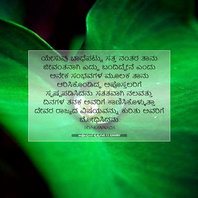 Picture 07 - ಅಪೊಸ್ತಲರ ಕೃತ್ಯಗಳು 1:3 KANIRV - ಯೇಸುವು ಬಾಧೆಪಟ್ಟು - Bible Verse Picture