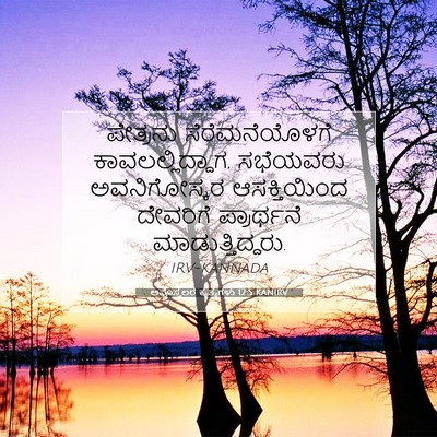 Picture 07 - ಅಪೊಸ್ತಲರ ಕೃತ್ಯಗಳು 12:5 KANIRV - ಪೇತ್ರನು - Bible Verse Picture