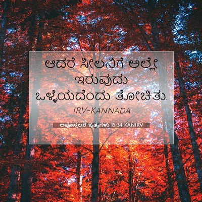 Picture 07 - ಅಪೊಸ್ತಲರ ಕೃತ್ಯಗಳು 15:34 KANIRV - ಆದರೆ ಸೀಲನಿಗೆ - Bible Verse Picture
