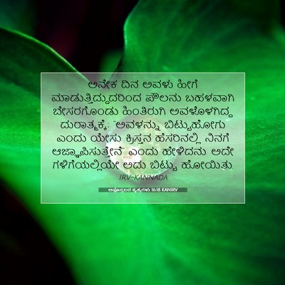 Picture 07 - ಅಪೊಸ್ತಲರ ಕೃತ್ಯಗಳು 16:18 KANIRV - ಅನೇಕ ದಿನ ಅವಳು ಹೀಗೆ - Bible Verse Picture