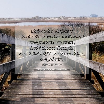 Picture 07 - ಅಪೊಸ್ತಲರ ಕೃತ್ಯಗಳು 2:40 KANIRV - ಬೇರೆ ಅನೇಕ ವಿಧವಾದ - Bible Verse Picture