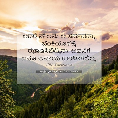 Picture 07 - ಅಪೊಸ್ತಲರ ಕೃತ್ಯಗಳು 28:5 KANIRV - ಆದರೆ ಪೌಲನು ಆ - Bible Verse Picture