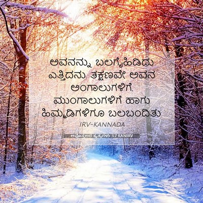 Picture 07 - ಅಪೊಸ್ತಲರ ಕೃತ್ಯಗಳು 3:7 KANIRV - ಅವನನ್ನು - Bible Verse Picture