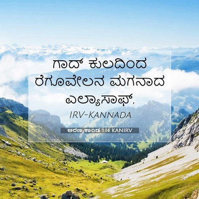Picture 07 - ಅರಣ್ಯಕಾಂಡ 1:14 KANIRV - ಗಾದ್ ಕುಲದಿಂದ - Bible Verse Picture
