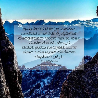 Picture 07 - ಅರಣ್ಯಕಾಂಡ 1:20 KANIRV - ಇಸ್ರಾಯೇಲಿನ ಚೊಚ್ಚಲ - Bible Verse Picture