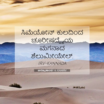 Picture 07 - ಅರಣ್ಯಕಾಂಡ 1:6 KANIRV - ಸಿಮೆಯೋನ್ ಕುಲದಿಂದ - Bible Verse Picture