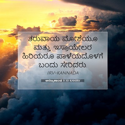Picture 07 - ಅರಣ್ಯಕಾಂಡ 11:30 KANIRV - ತರುವಾಯ ಮೋಶೆಯೂ - Bible Verse Picture