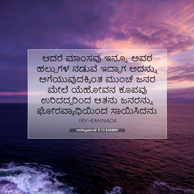 Picture 07 - ಅರಣ್ಯಕಾಂಡ 11:33 KANIRV - ಆದರೆ ಮಾಂಸವು ಇನ್ನೂ - Bible Verse Picture